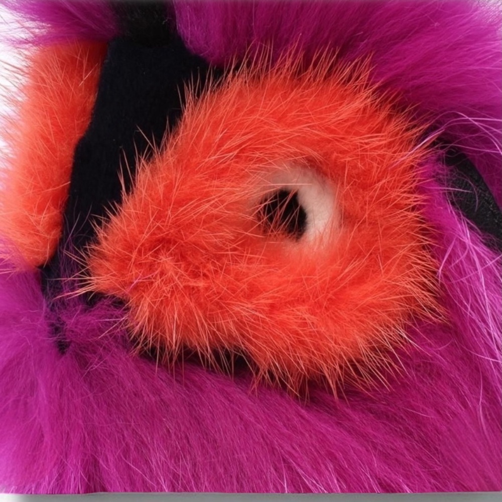 FENDI Purple Red EUC BUG BAG bag Charm $950 RET - Picture 7 of 8